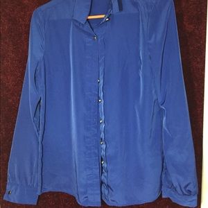 Blue Button Down Blouse